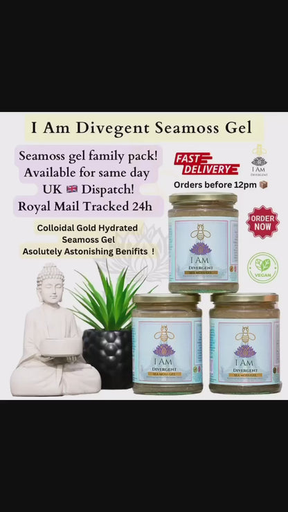 3 x 500ml (Gold) I AM Divergent Seamoss Gel Family Pack