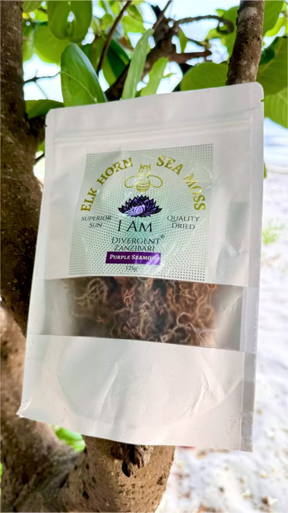 Sea Moss 125g Of Sun Dried Purple Seamoss from Zanzibar